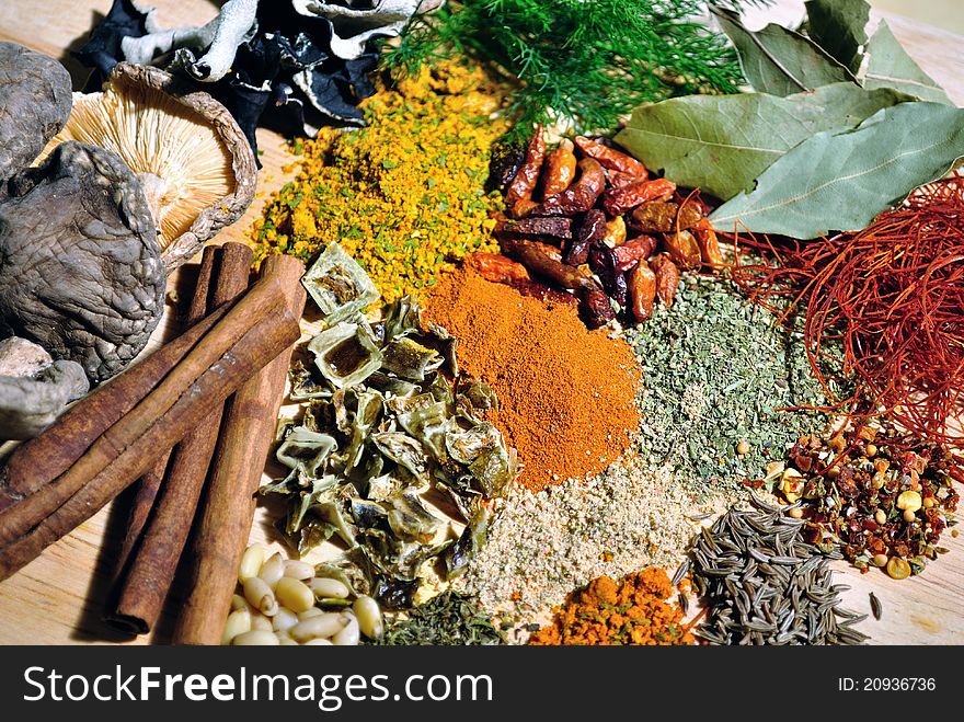 Spices for wonderful and tasteful food