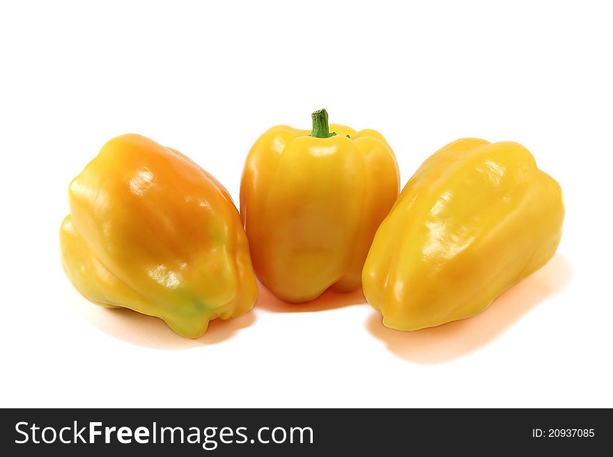 Sweet peppers on a white background