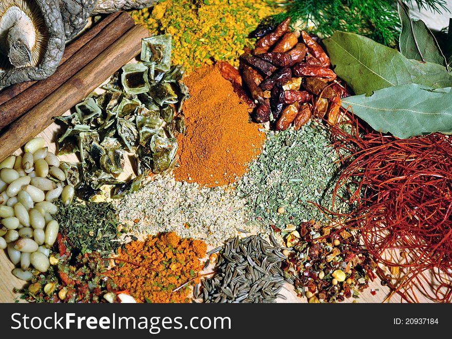 Spices for wonderful and tasteful food
