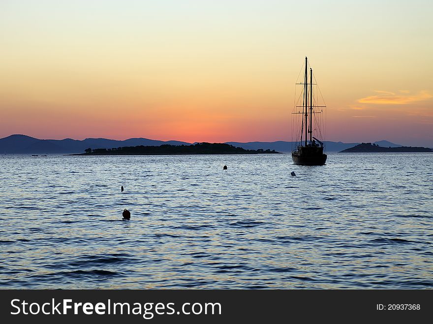 Sunset On An Island In Croatia,