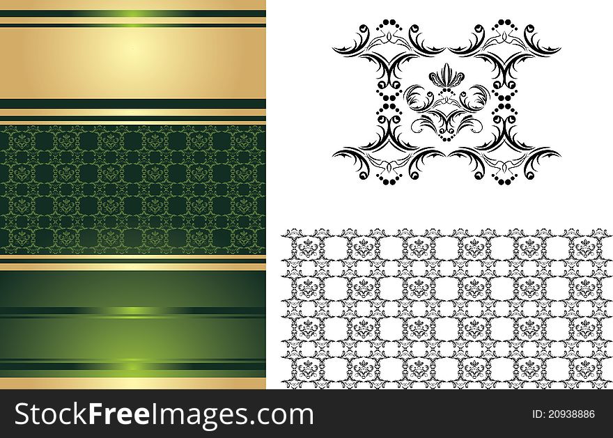 Decorative background for holiday wrapping. Illustration