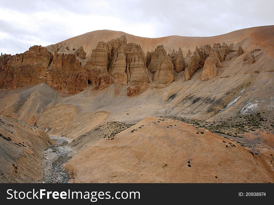 A spectacular and breathtaking view from the road to leh. A spectacular and breathtaking view from the road to leh