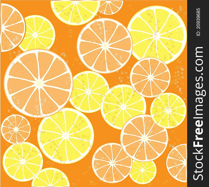 Juicy Orange background computer generated