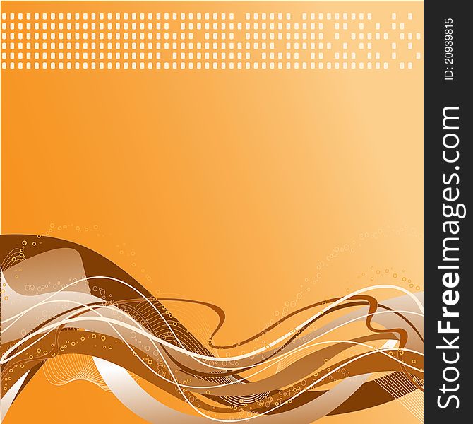 Abstract orange-brown background with waves