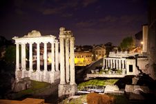 Roman Ruins At Night Stock Images Roman Ruins At Night Stock Images