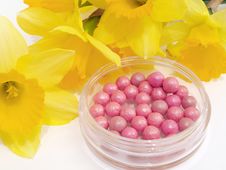 Pink Blush And Flowers Royalty Free Stock Photography Pink Blush And Flowers Royalty Free Stock Photography