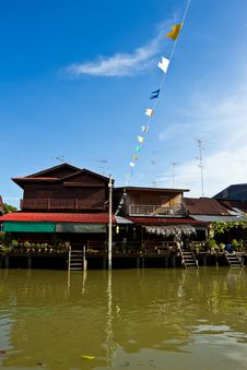 Waterfront House In Thai Style Royalty Free Stock Photography