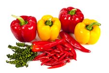 Mix Chili And Pepper Royalty Free Stock Photos Mix Chili And Pepper Royalty Free Stock Photos