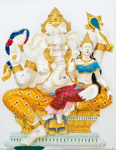 Indian Or Hindu Ganesha God Named Shakti Ganapati Royalty Free Stock Images
