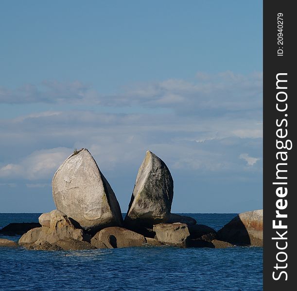 Famous rock formation, Kaiteriteri, South island, New Zealand. Famous rock formation, Kaiteriteri, South island, New Zealand