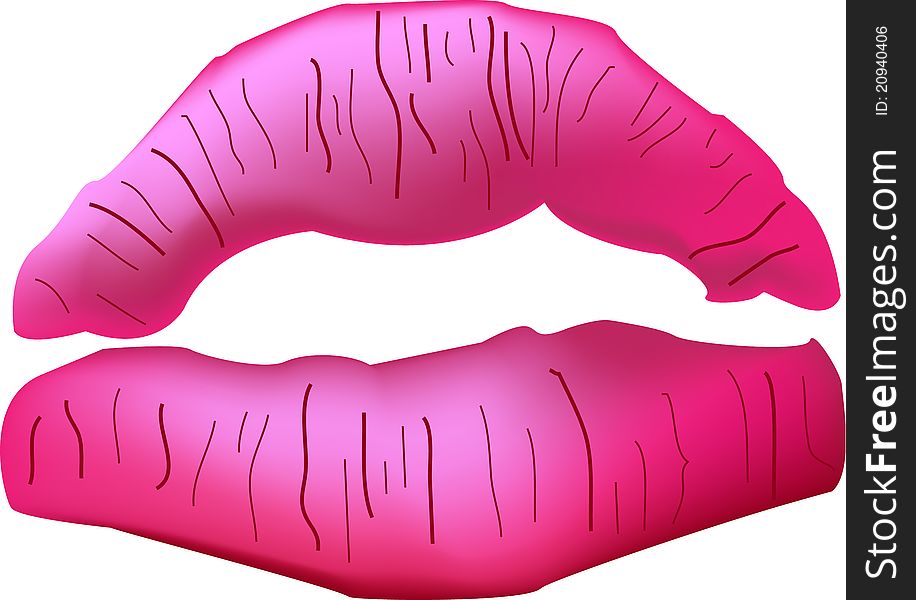 The illustration of lips