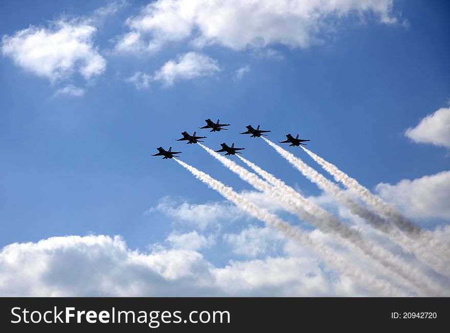 Airplanes at the air show in florida