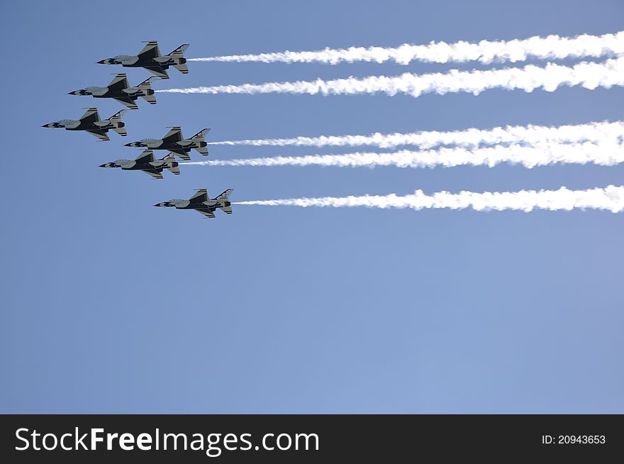 Airplanes at the air show in florida