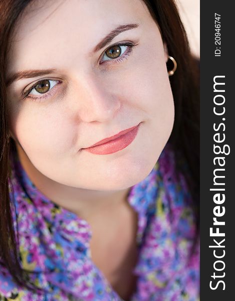 Close up portrait of beautiful caucasian young woman. Close up portrait of beautiful caucasian young woman