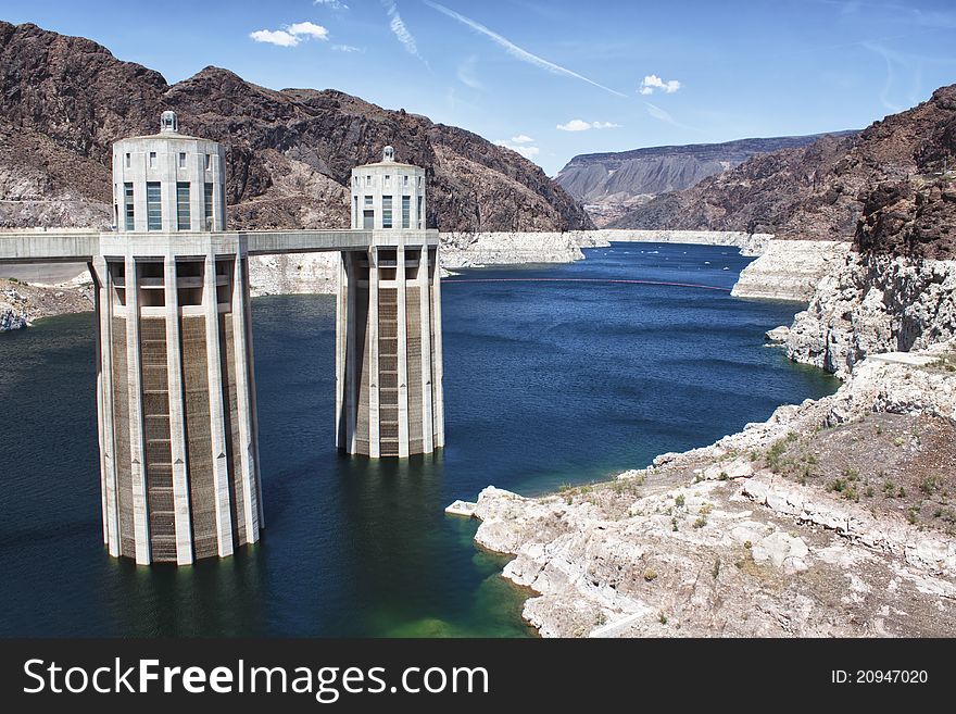 View of the Hoover Dam in Nevada, USA