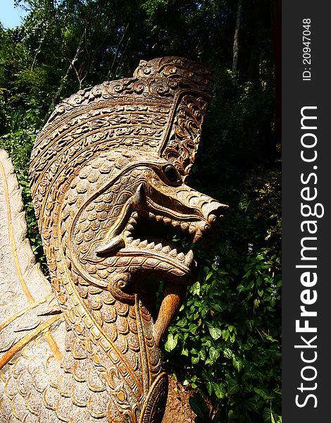 Serpent,Ancient Architecture,Chiang mai,Thailand