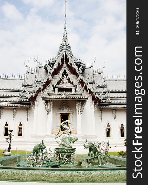 Thai architechture in temple of thailand