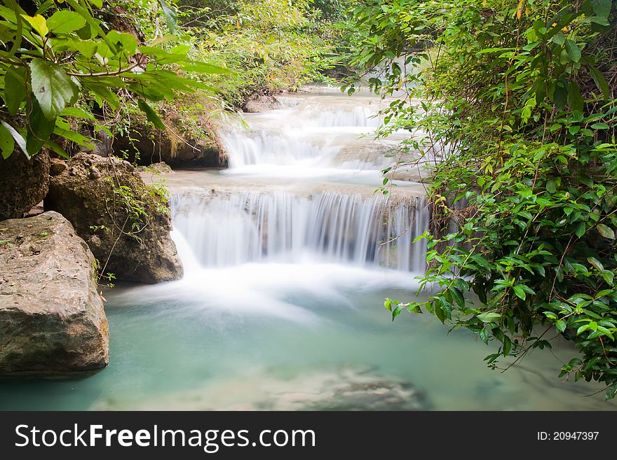 Beautiful waterfall in western of thailand. Beautiful waterfall in western of thailand