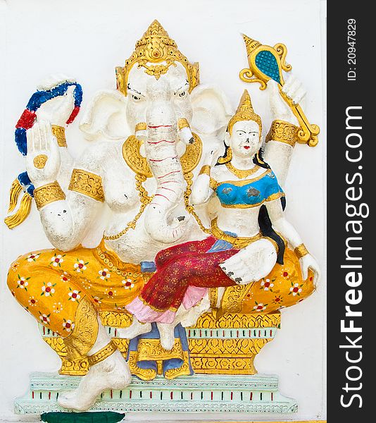 Indian Or Hindu Ganesha God Named Shakti Ganapati
