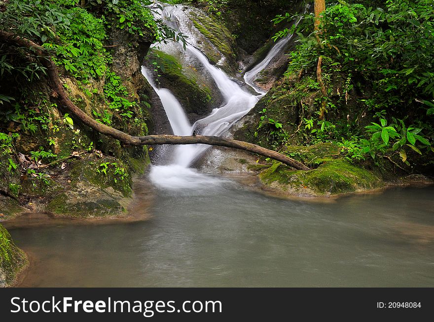 Cascade of Erawan waterfall, Thailand