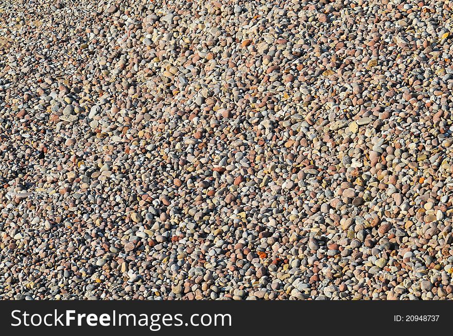 Sea pebble with seashell on beach. Sea pebble with seashell on beach