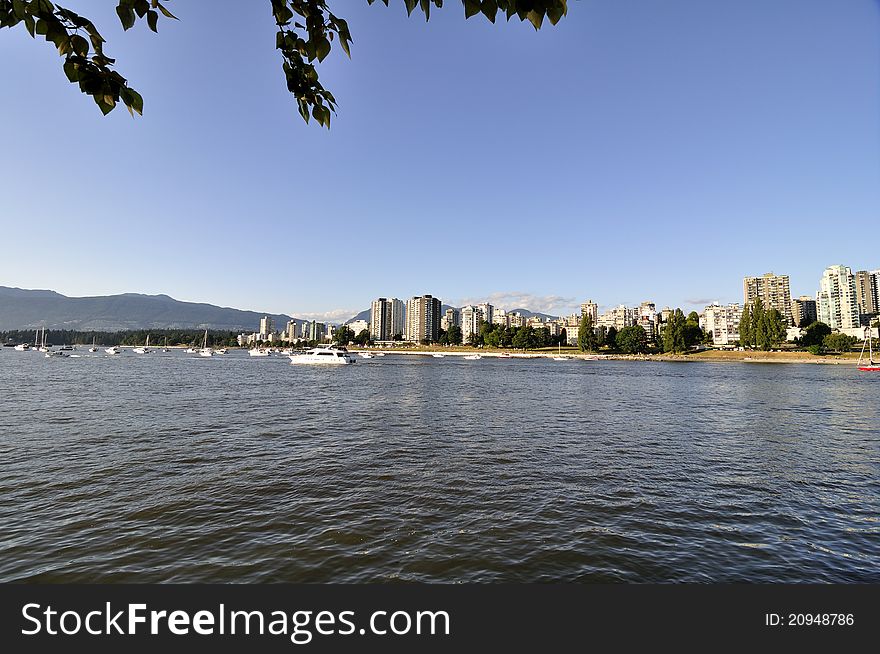 Burrard Inlet in vancouver bc canada