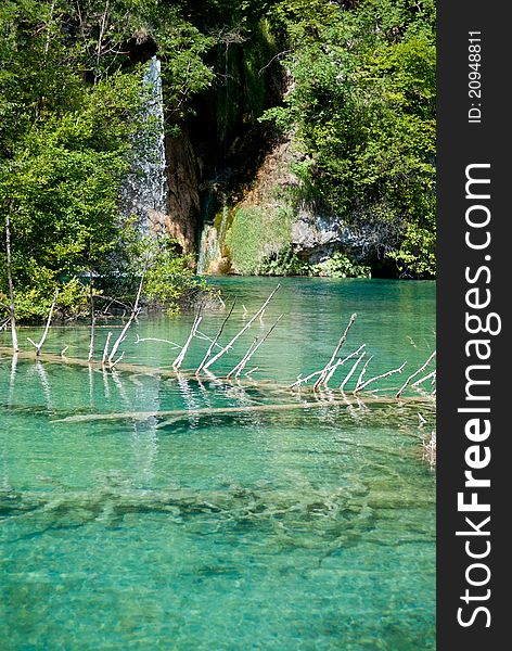 National park Plitvitsky lakes in Croatia. National park Plitvitsky lakes in Croatia