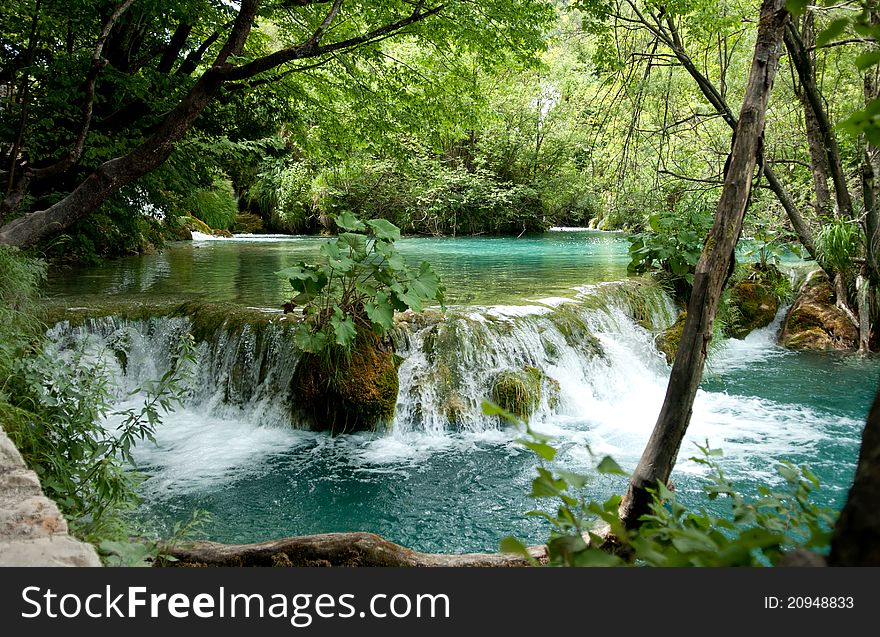 National park Plitvitsky lakes in Croatia. National park Plitvitsky lakes in Croatia