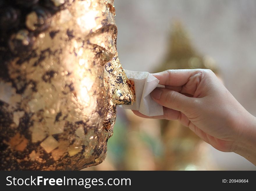 Golden buddha statue in Thailand