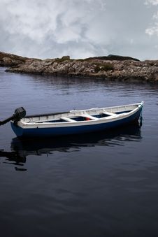 Fishing Boat In A Sheltered Bay Royalty Free Stock Photo Fishing Boat In A Sheltered Bay Royalty Free Stock Photo