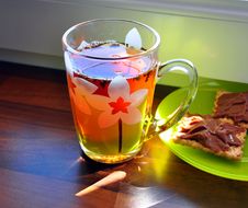 Sunny Tea Cup Stock Photography