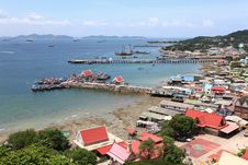 Aerial View Fisherman Village Pier Royalty Free Stock Images Aerial View Fisherman Village Pier Royalty Free Stock Images