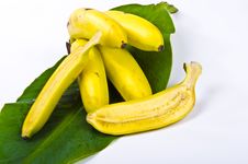 Banana Sheet With Bananas Royalty Free Stock Photography Banana Sheet With Bananas Royalty Free Stock Photography