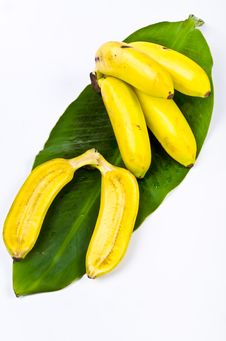 Banana Sheet With Bananas Royalty Free Stock Photography Banana Sheet With Bananas Royalty Free Stock Photography