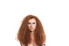 Beautiful Red Hair Woman Stock Photo