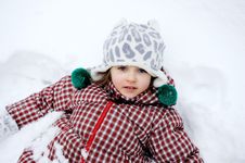 Adorable Child Girl Lies Stock Photo Adorable Child Girl Lies Stock Photo