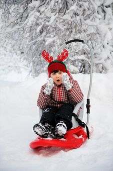 Adorable Child Girl In Horned Hat Stock Photos Adorable Child Girl In Horned Hat Stock Photos