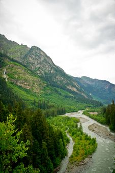 Falls In Wood, The Mountain River Stock Photography Falls In Wood, The Mountain River Stock Photography