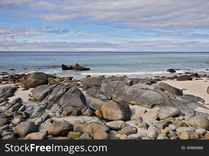 August cloudy day in north Norway on Lofoten islands. August cloudy day in north Norway on Lofoten islands