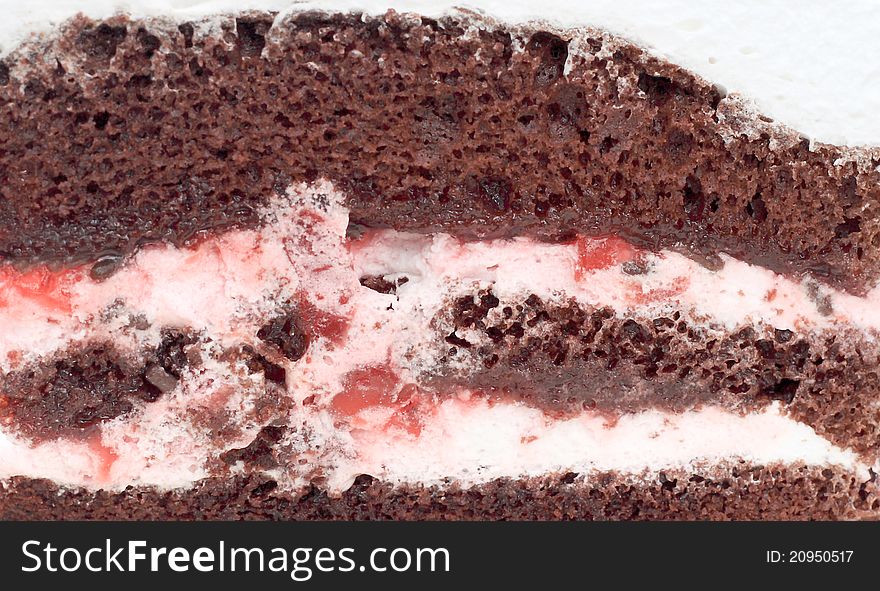 Chocolate cake on a plate