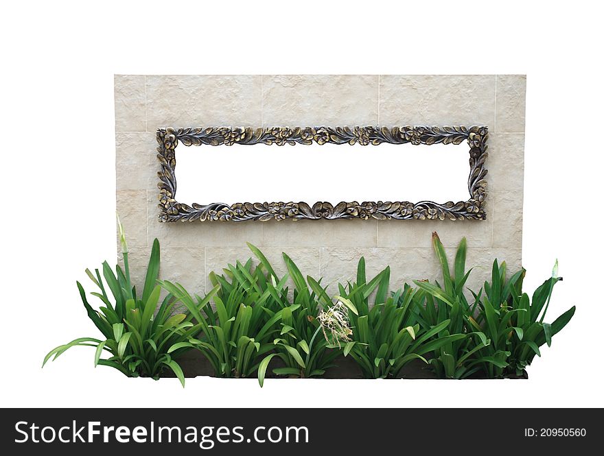 Signs for public places, white frame