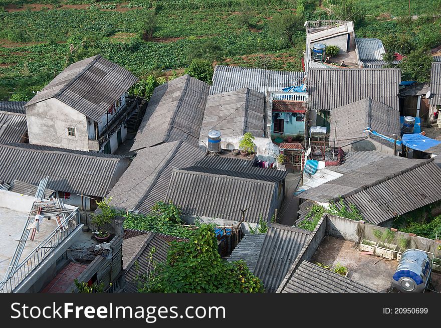 Densely located provincial houses in the north of Vietnam. Densely located provincial houses in the north of Vietnam.