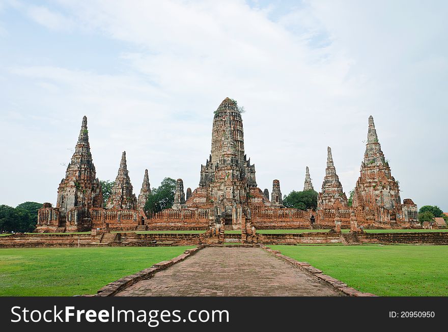 Wat Chai Wattanaram buddhist temple, situated in the old capital of Thailand, Ayutthaya. Built in 1630 in the Khmer style, it was burned by the Burmese in 1767 when they destroyed the Thai capital. A UNESCO World Heritage Site. Wat Chai Wattanaram buddhist temple, situated in the old capital of Thailand, Ayutthaya. Built in 1630 in the Khmer style, it was burned by the Burmese in 1767 when they destroyed the Thai capital. A UNESCO World Heritage Site.