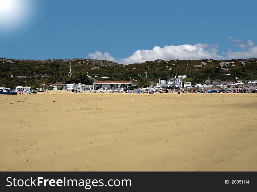 A sandy beach on the coast of county kerry ireland. A sandy beach on the coast of county kerry ireland