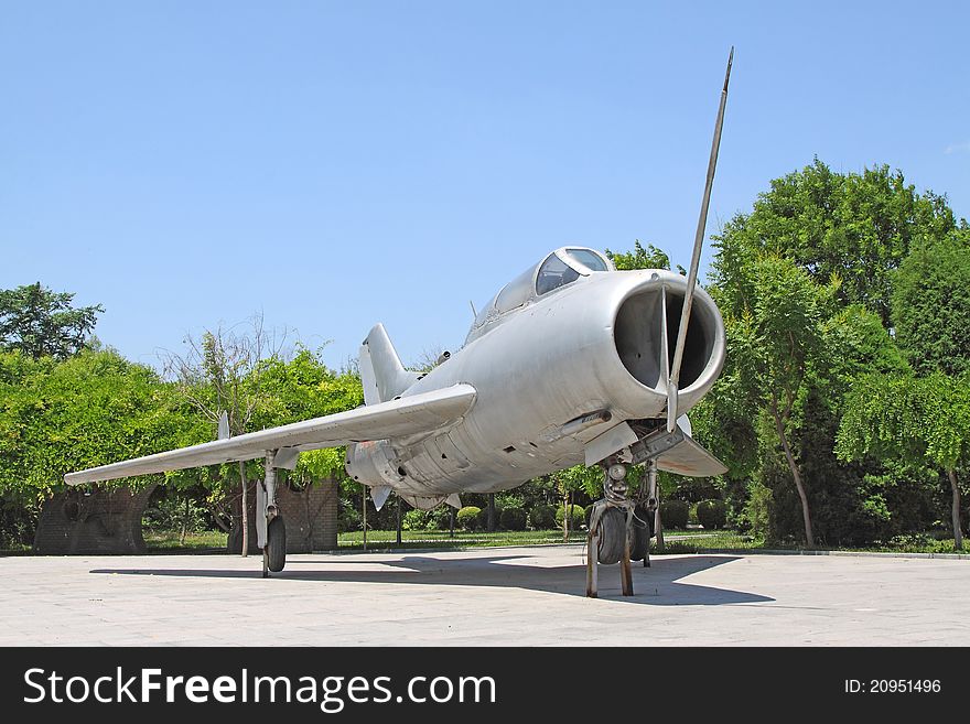 Retired air force plane in China