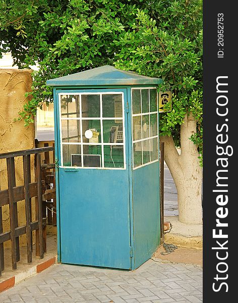 Picture of an old phonebooth on the street. Picture of an old phonebooth on the street