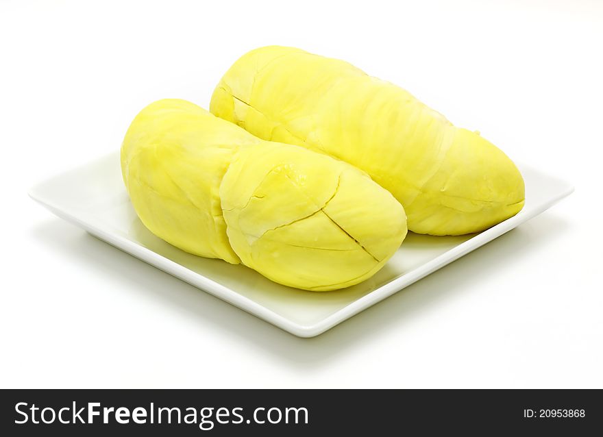 King of fruits, Durian on white plate