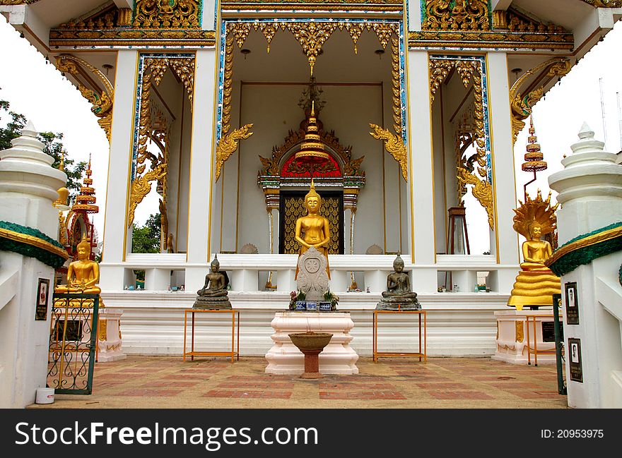 Buddhist church, Wat nagawichai, Mahasarakam, Thailand