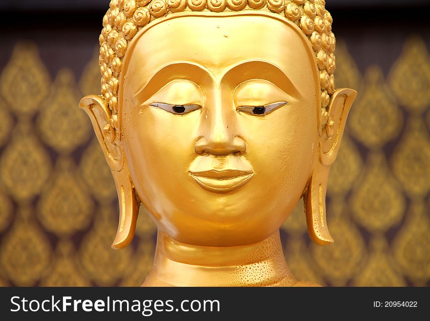 Traditional Thai style face of the buddha image