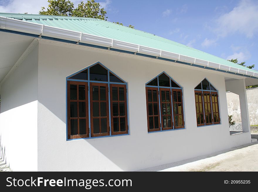 Mosque on one of the native Maldive Islands. Mosque on one of the native Maldive Islands